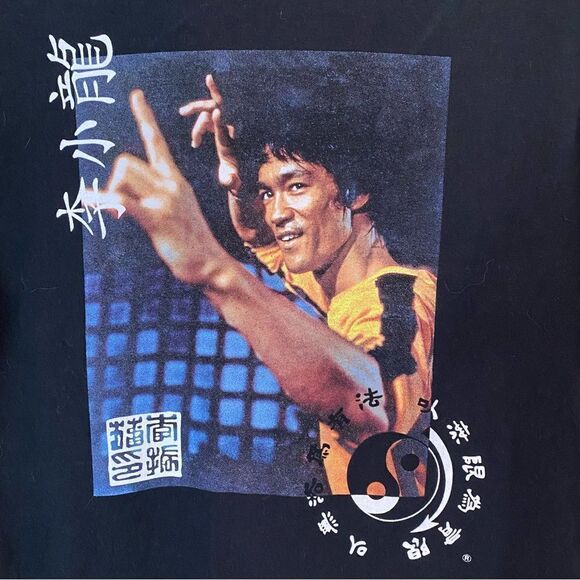 Bruce Lee Graphic Black T-Shirt Size Medium - Picture 5 of 5